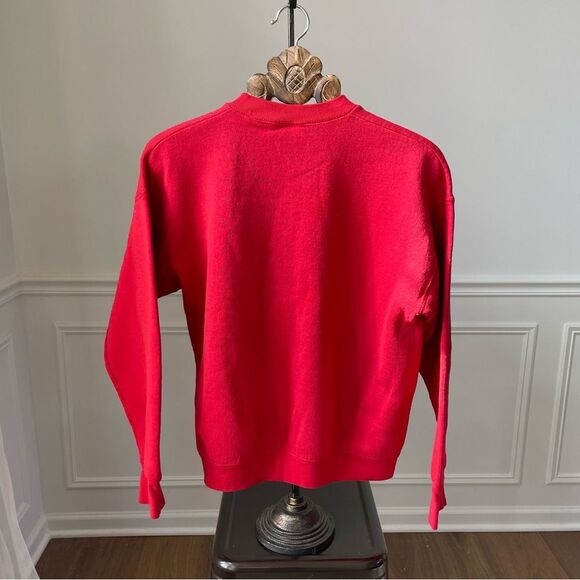Vintage 90s Mickey & Co Disney Embroidered Crewneck Sweatshirt Red L - Picture 5 of 6